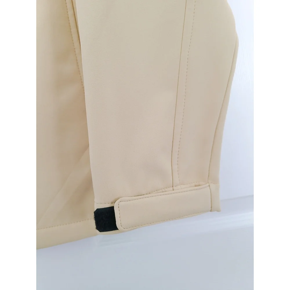 NHL Anaheim Ducks Hockey Fleece Lined Zip-up Tan Athletic Embroider Logo Jacket